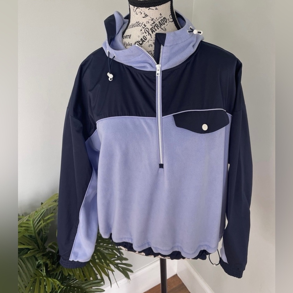 Athleta Two-Tone Blue and Black Hoodie